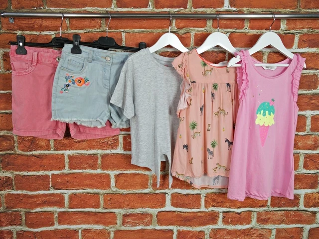 Girls Bundle Age 9-10 Years Next H&M Denim Shorts Summer Top T-Shirt Kids 140Cm