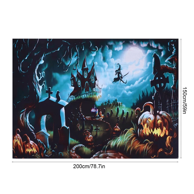 (200 * 150cm)Background For Photography Halloween Tapestry Polyester For Dining