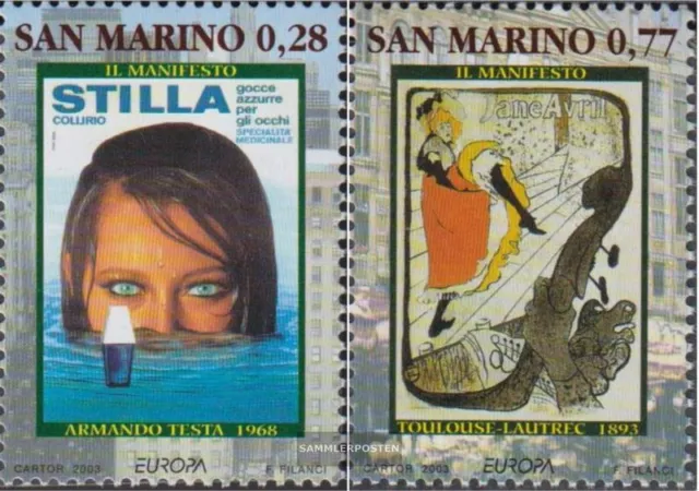 San Marino 2085-2086 (completa.edición.) nuevo con goma original 2003 Europa - P