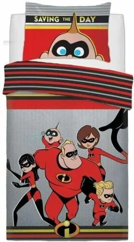 The Incredibles Children's Kids Duvet Cover Set Official Licensed