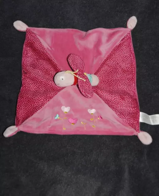 NICOTOY Doudou Carré Plat Papillon Rose SIMBA TOYS KIABI Libellule Coeur Fleur