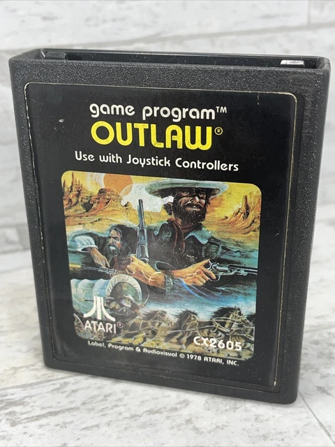 Outlaw Atari 2600 Game Cartridge. 1978. Cx2605.. Tested And Working.