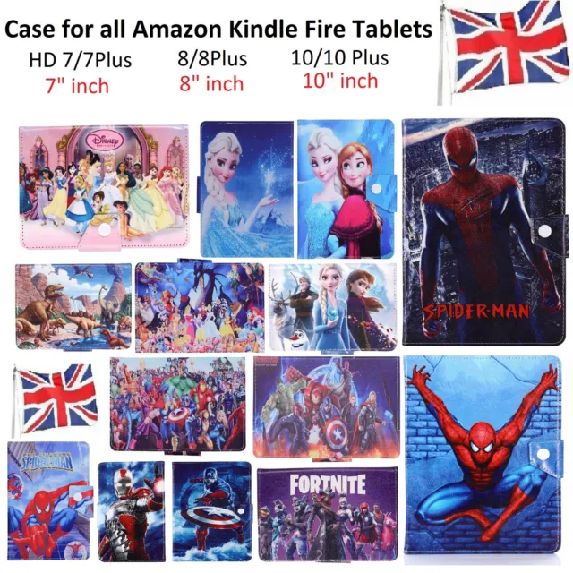 Kids Case Cover for Amazon Fire 7 HD 8 7th 8th 9th Gen 10 Plus Tablet 7" 8" 10"