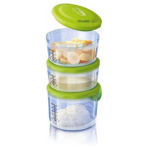 Set 3 Vasetti Conservazione Porta vivande Chicco 07658