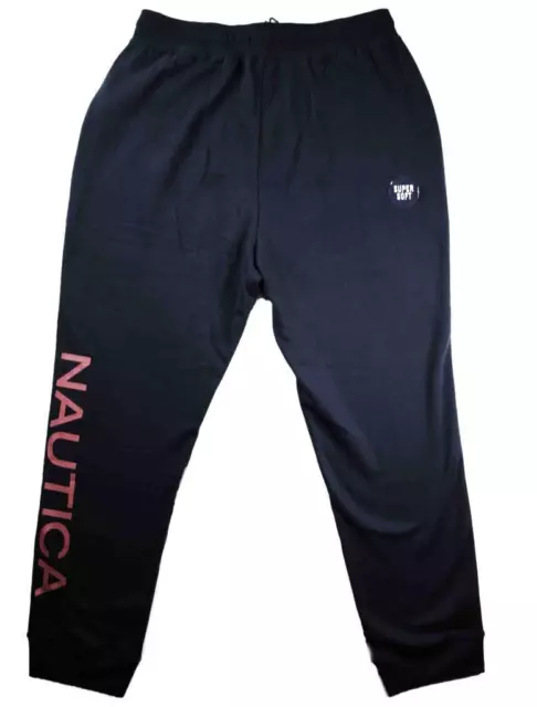 Nautica Big Mens 1XL Joggers Sweatpants Casual Lounge Workout Pants Navy $79 NEW