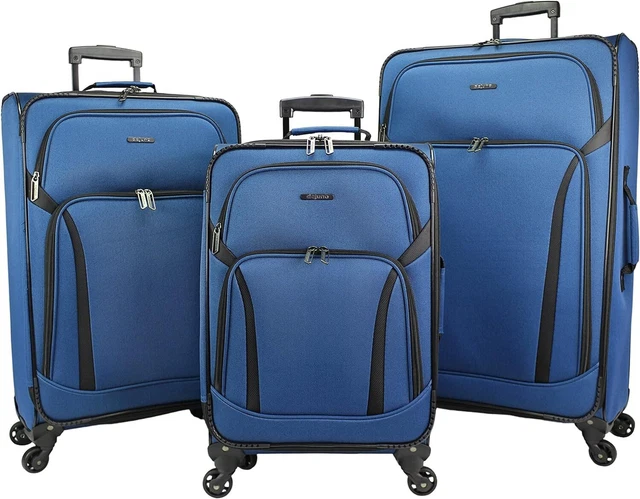 DEJUNO OSLO SPINNER Luggage Navy 3 Piece Set 3 Piece