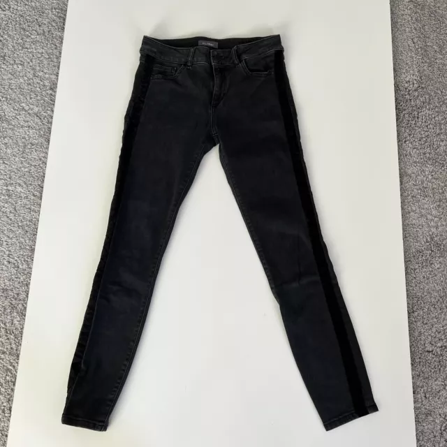 DL1961 Jeans Black Margaux Womens Size 24x27 Skinny Ankle Mid Rise Instasculpt