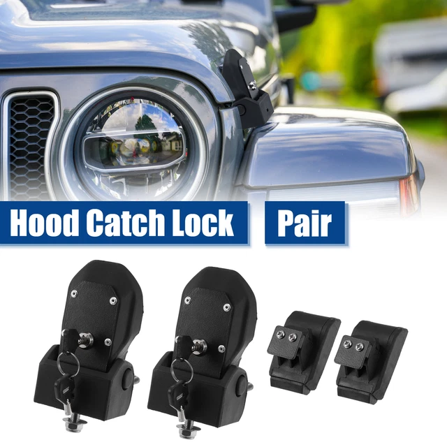1 Pair Front Hood Latches Hood Catch Locking Fit for Jeep Wrangler JL 2 Door