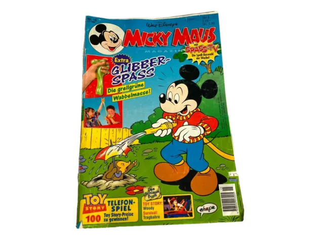 Walt Disneys MICKY MAUS Nr. 15 1996 Werbung: Karstadt Nestle Kellogs Toy Story