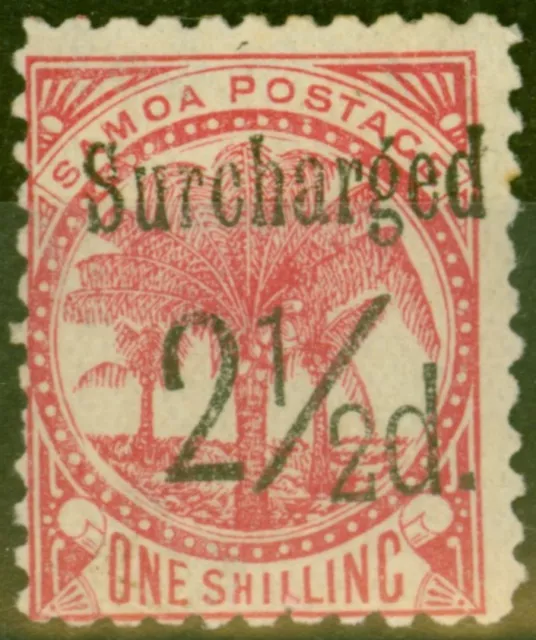 Samoa 1898 2 1/2d Auf 1s Matte Rose-Karmin SG86 Fein MTD Postfrisch (15)