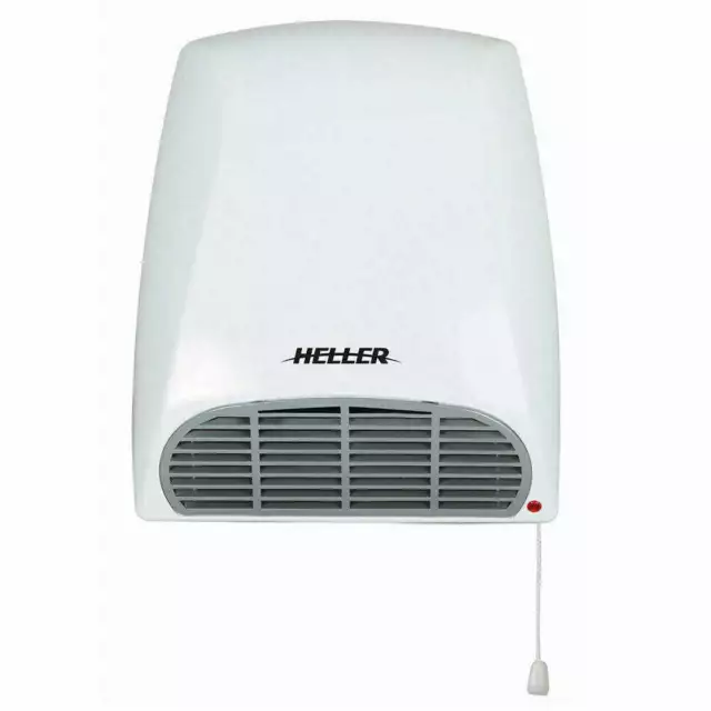 Heller 2000W Bathroom/Toilet Fan Heating/Heater 32cm w/ Pull Switch Wall Mounted 2