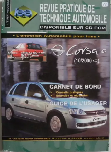 revue technique automobile RTA Opel CORSA C après 10-2000 n°401
