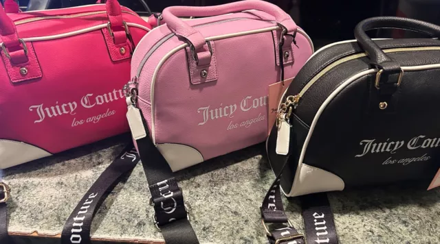 Juicy Couture Fashionista Sports Bowler Crossbody Purse Bag NWT BUNDLE $160