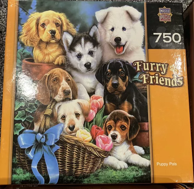 Master Pieces "Furry Friends" 750 Piece Puzzle ~~ Dog Puzzle, Very Cute