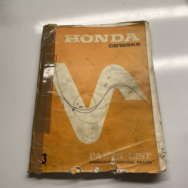 Honda Ersatzteil- Katalog PARTS LiST CB125K5 B039