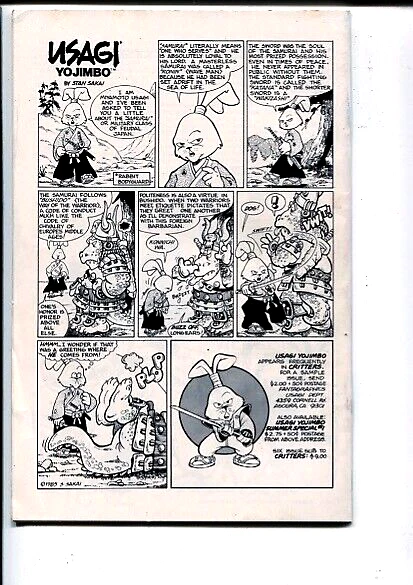 Zell Sworddancer 1 Nm- Usagi Yojimbo 1986 2