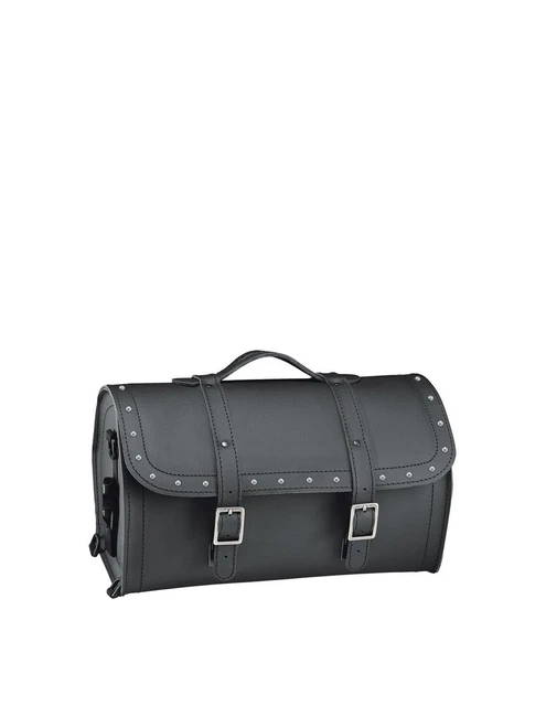 Sacoche avec rivets inoxydables Held Cruiser Barrel Bag en cuir ref hel4877 noir