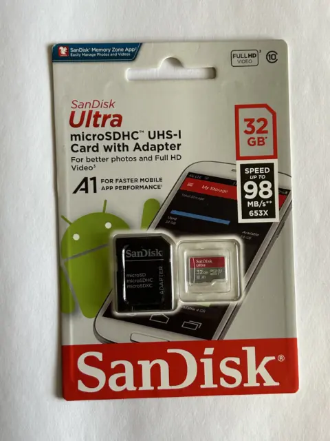 SanDisk 32GB Micro SD Memory Card For Samsung Galaxy A3 A5 A7 A8 A9 2015 2016
