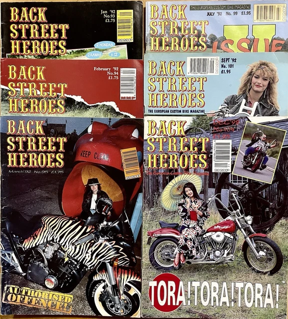 6 BSH BACK Street Heroes Mags From 1992, Issue 93, 94, 95, 99, 101, 104 ...
