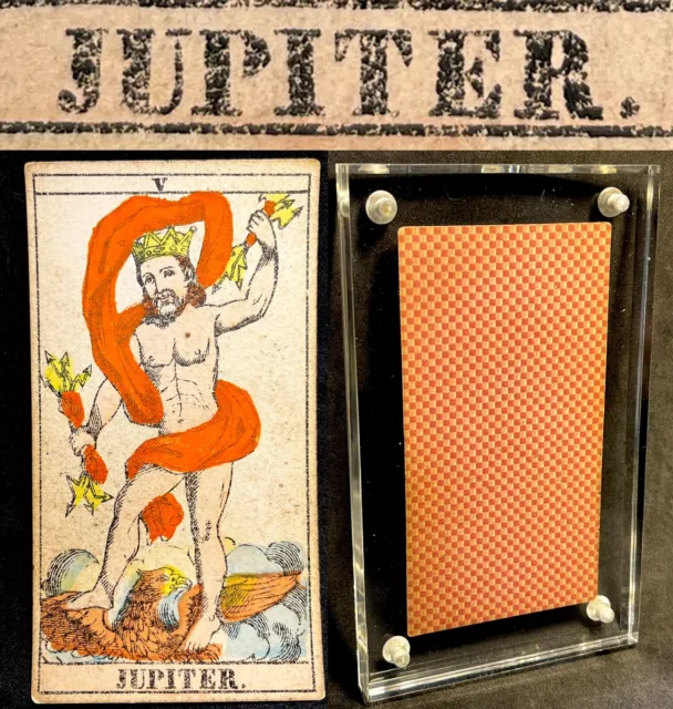 c1860 Rare JUPITER Pellerin Antique Tarot Cards Historic Major Arcana Single
