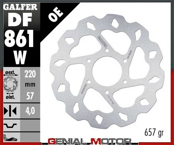 Disque De Frein Avant Galfer Wave 320mm Pour BMW R1200R NineT Pure 2017 - Neuf