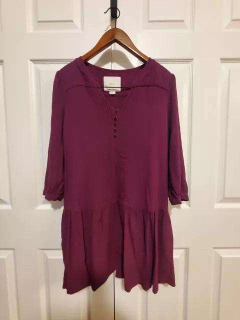 Maeve Anthropologie  Women's Purple Dress Size Large