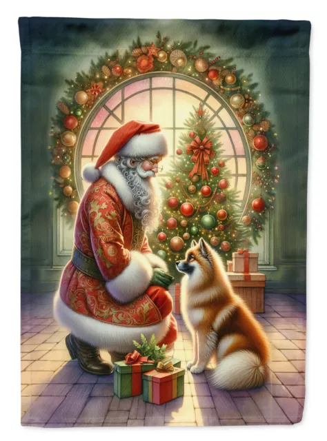 Finnish Spitz and Santa Claus Flag Garden Size DAC4110GF