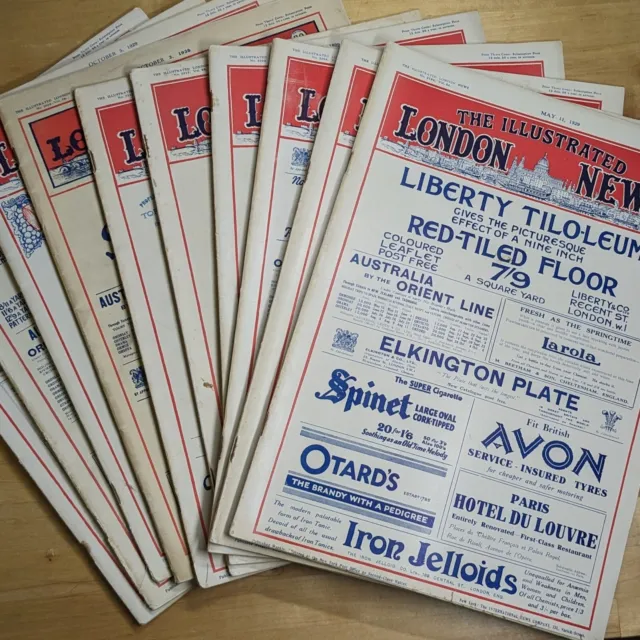 The Ilustrated London News - 1929 Single Issues, May - October, Vintage Magazine