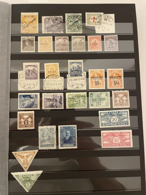 1918 Onwards Collection Of Fiume Stamps (43) Various O/prints Used / Unused
