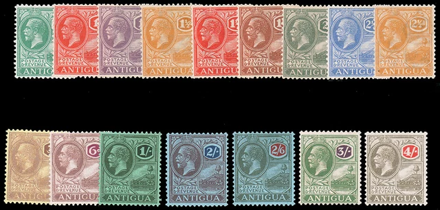 Antigua #SG62-SG80 MHR CV£249.50 1921 King George V [42-57 Mi45-Mi60]
