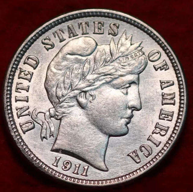 1911 Philadelphia Mint Silver Barber Dime