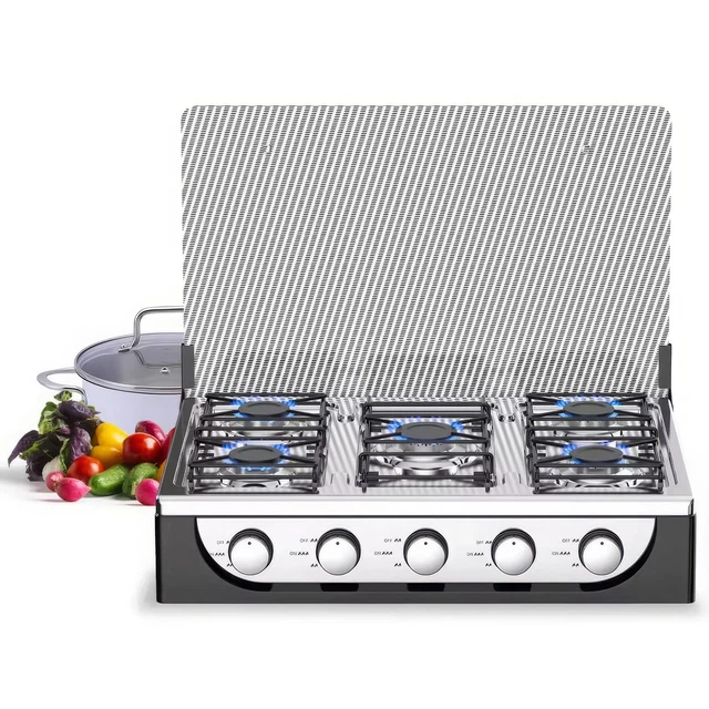 Fornello A Gas Da Esterno 9KW - Piano Cottura Vetro Temperato | Per Campeggio, Casa E Camper | Doppia Alimentazione GPL/metano - Foto 4