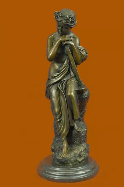 Magnificent French Art Nouveau Deco Bronze Nude Statue Of A Woman Signed Art Nr