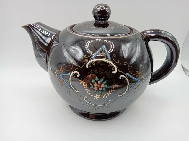 Vintage Hand Painted Japanese Tea Pot With Lid Made In Occupied Japan