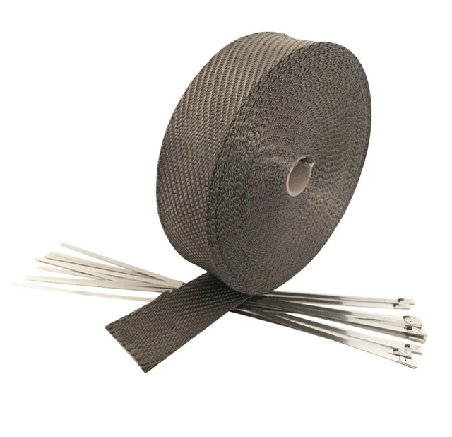 Nastro Termico Isolante In Fibra Di Basalto | 2x10m Per Marmitte E Collettori | Resistente Fino A 1200°C - Foto 2