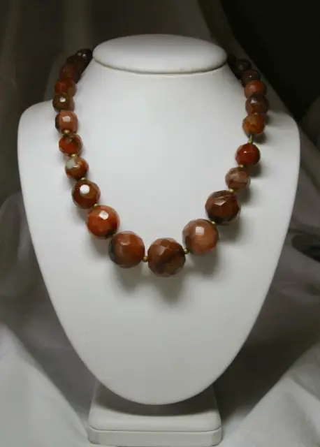Ancient Carnelian Bead Necklace Parthian 2000 Years Old c.1st-3rd Century AD