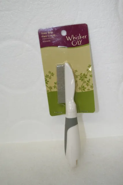 Whisker City Easy Grip Flea Comb For Cats and Dogs and others Pet Grooming NEW