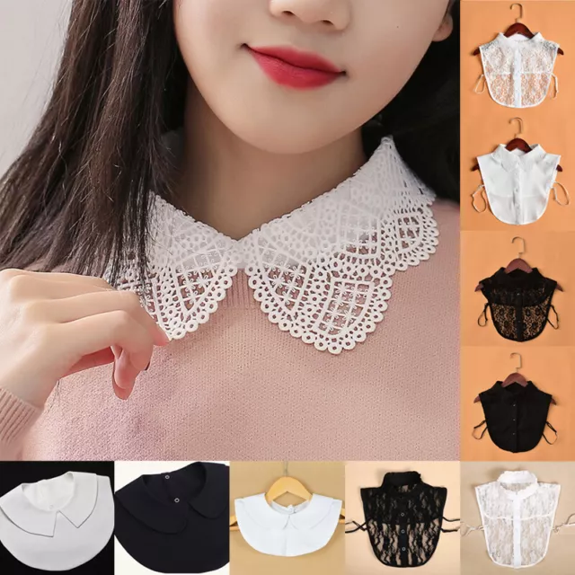 Womens Lace Sweater Fake Collar Detachable For Shirt Blouse Dress Fashion