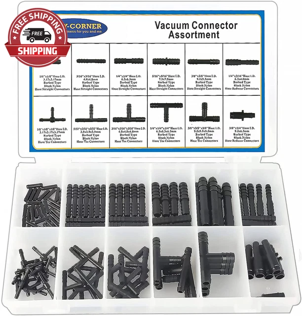 Vacuum Connector Assortment Heat Resistance 240℃（460℉）Automotive Vacuum Tubing C