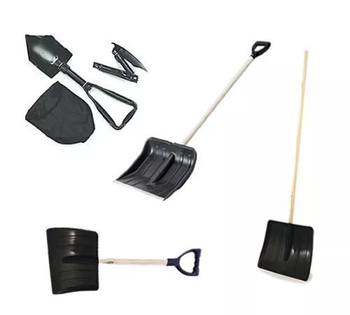 Snow Shovels Spade Handles Scoop Plastic Metal Folding Heavy Duty Winter Ice