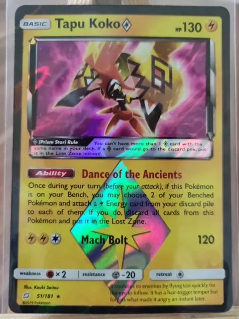 Tapu koko 51/181 Stella Prisma - Pokemon Sole Luna Gioco di Squadra - Carta  in italiano, Compra subito 596C