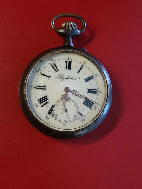 Montre Gousset Ancienne En Argent - Mécanique Manuelle, Vintage Français, Très Bon état