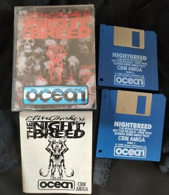 Tested and Working Commodore Amiga The Night Breed Interactive Movie Ocean 