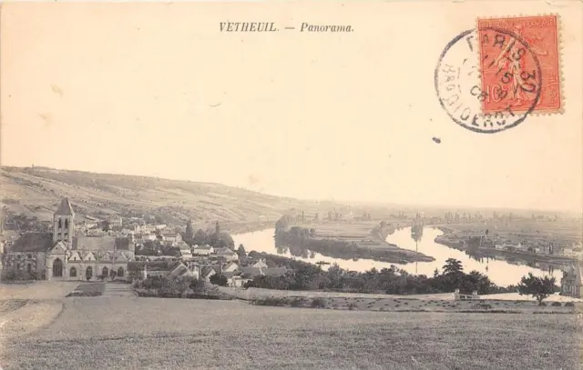 Cpa 95 Vetheuil Panorama
