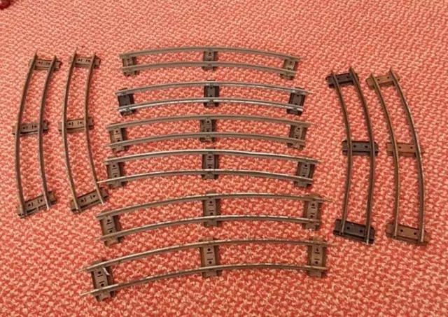 O Gauge HORNBY  Curved track Banked Clockwork x 10