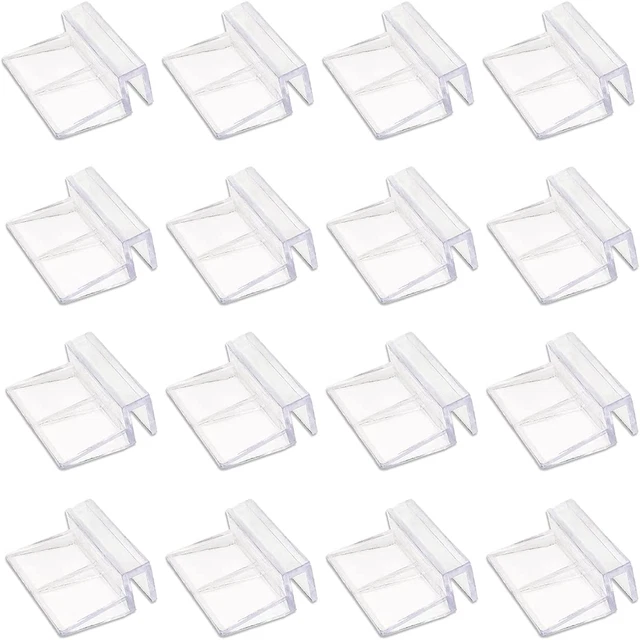 16 PCS 6Mm Acrylic Aquarium Cover Clip, Clear Fish Tank Glass Cover Clip Support