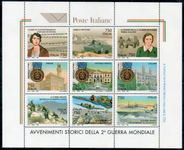 Italia 1995 - Avvenimenti Storici Della 2^ Guerra Mondiale Foglietto Mnh**