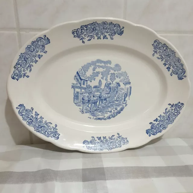 Grand plat ovale Sarreguemines France