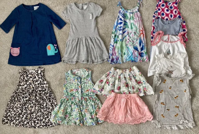12 items Girls 2-3 years NEXT summer clothes bundle dresses tops skirts