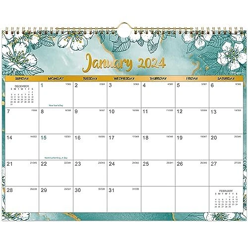 2024 WALL CALENDAR - Calendar 2024, Jan. 2024 - Dec. 2024, 12 Monthly